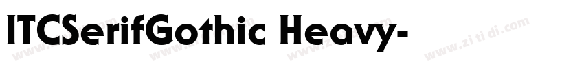 ITCSerifGothic Heavy字体转换